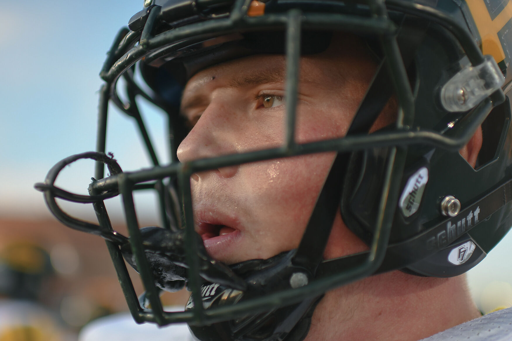 Senior Ian Morgan takes a moment between